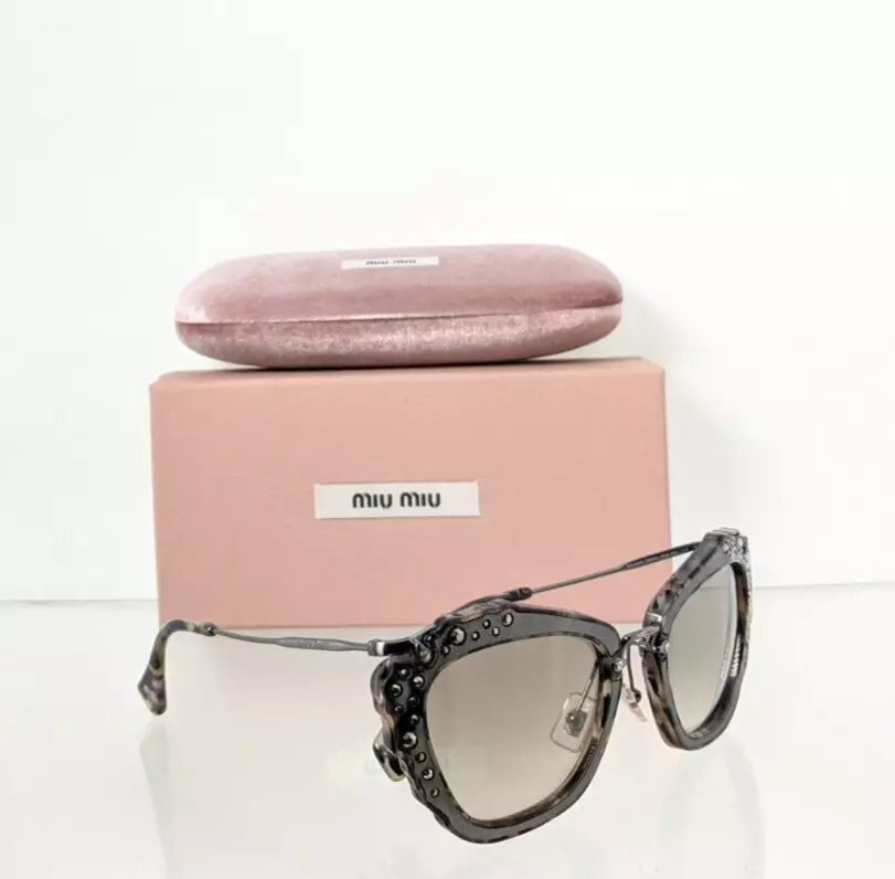 Brand New Authentic MIU MIU SMU 04Q DHE - 3H2 Sunglasses Grey SMU04Q Frame