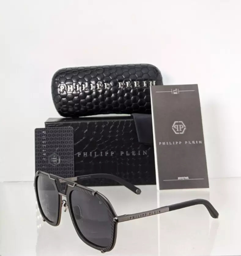 New Authentic Philipp Plein Sunglasses SPP 010 Col 0584 Signature SPP010 Frame