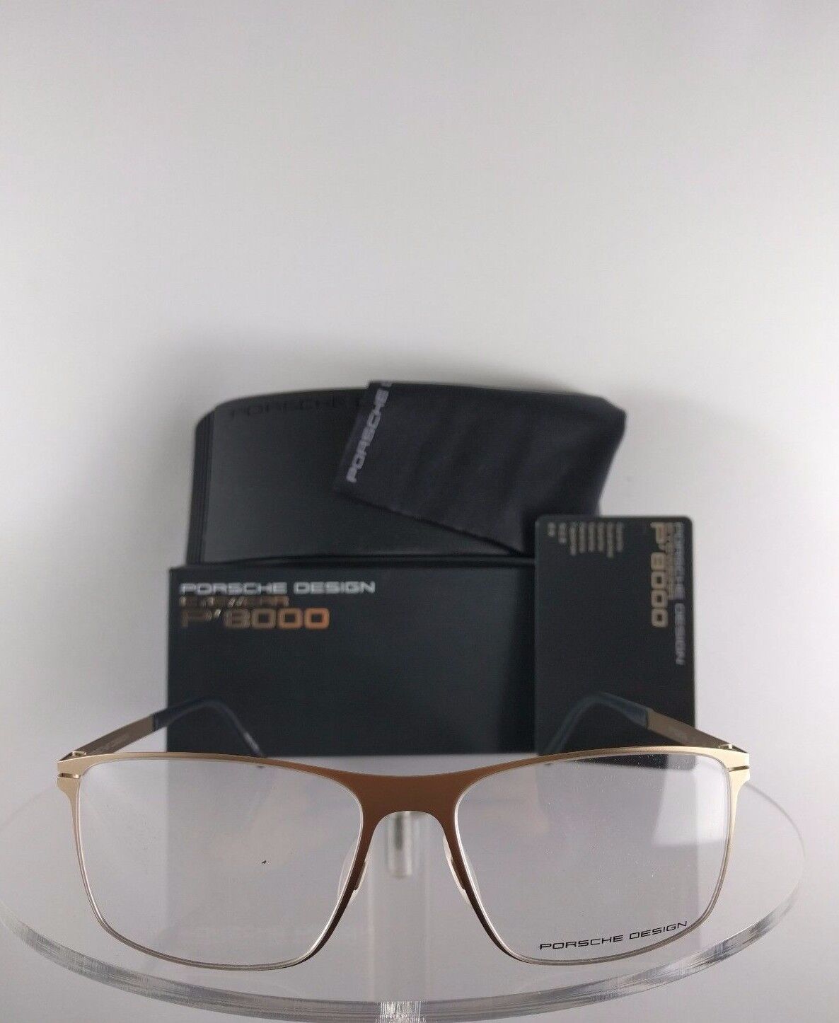 New Authentic Porsche Design P 8256 B Eyeglasses Titanium P'8256 Matte Gold