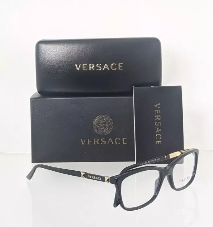 Brand New Authentic Versace Eyeglasses MOD. 3186 54mm Black GB1 3186 Frame