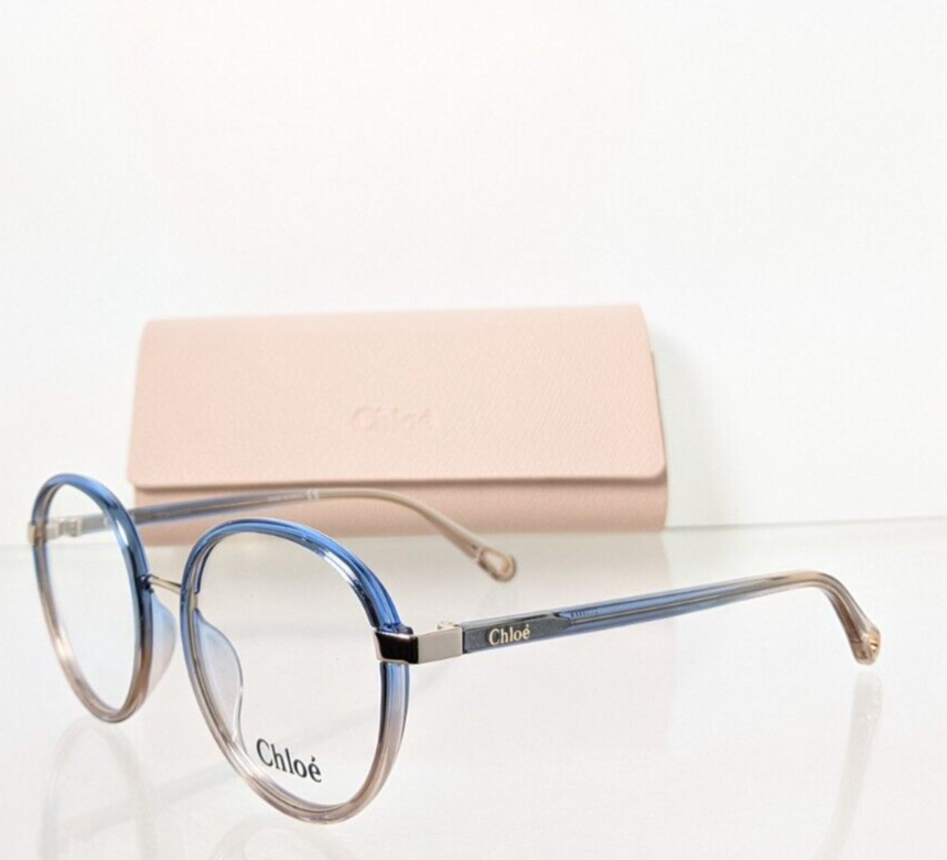 Brand New Authentic Chloe Eyeglasses CE 0033 004 51mm Blue & Gold 0033O Frame