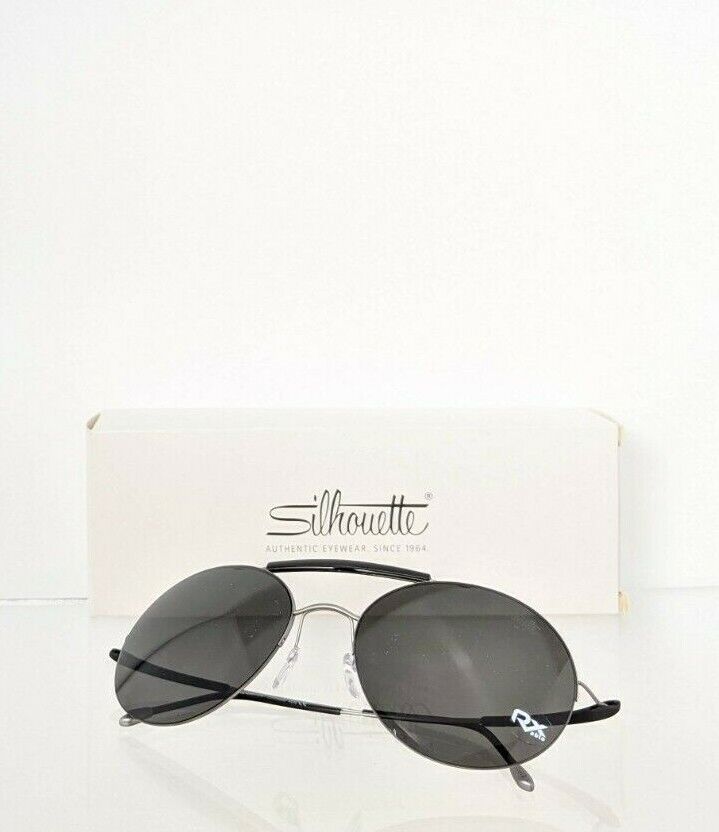 Brand New Authentic Silhouette Sunglasses 8659 10 6203 Grey / Black Frame