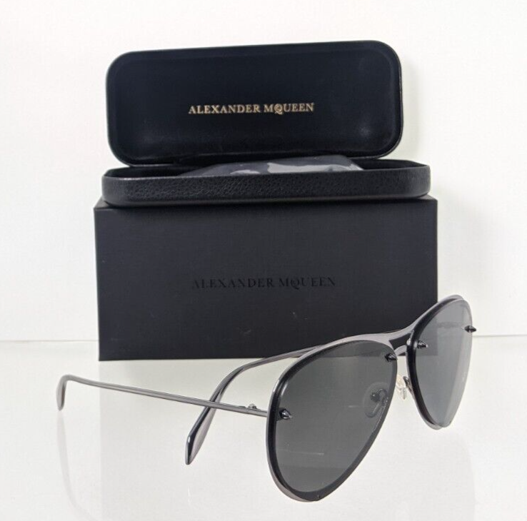 Brand New Authentic Alexander McQueen Sunglasses AM 0102 001 63mm Frame