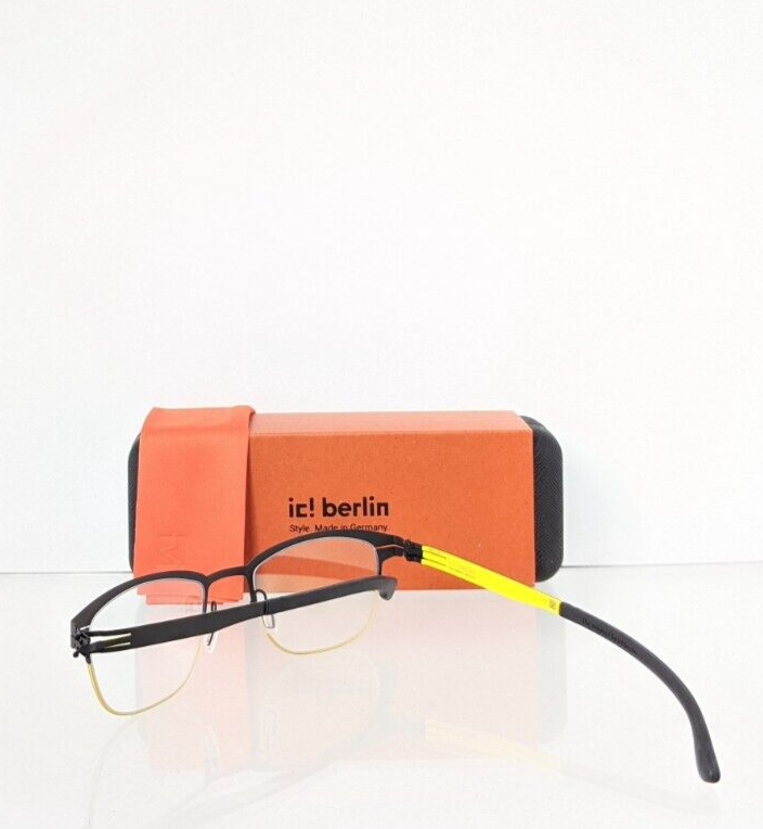 Brand New Authentic ic! Berlin Eyeglasses Model Sulley Acid Yellow Black 48mm