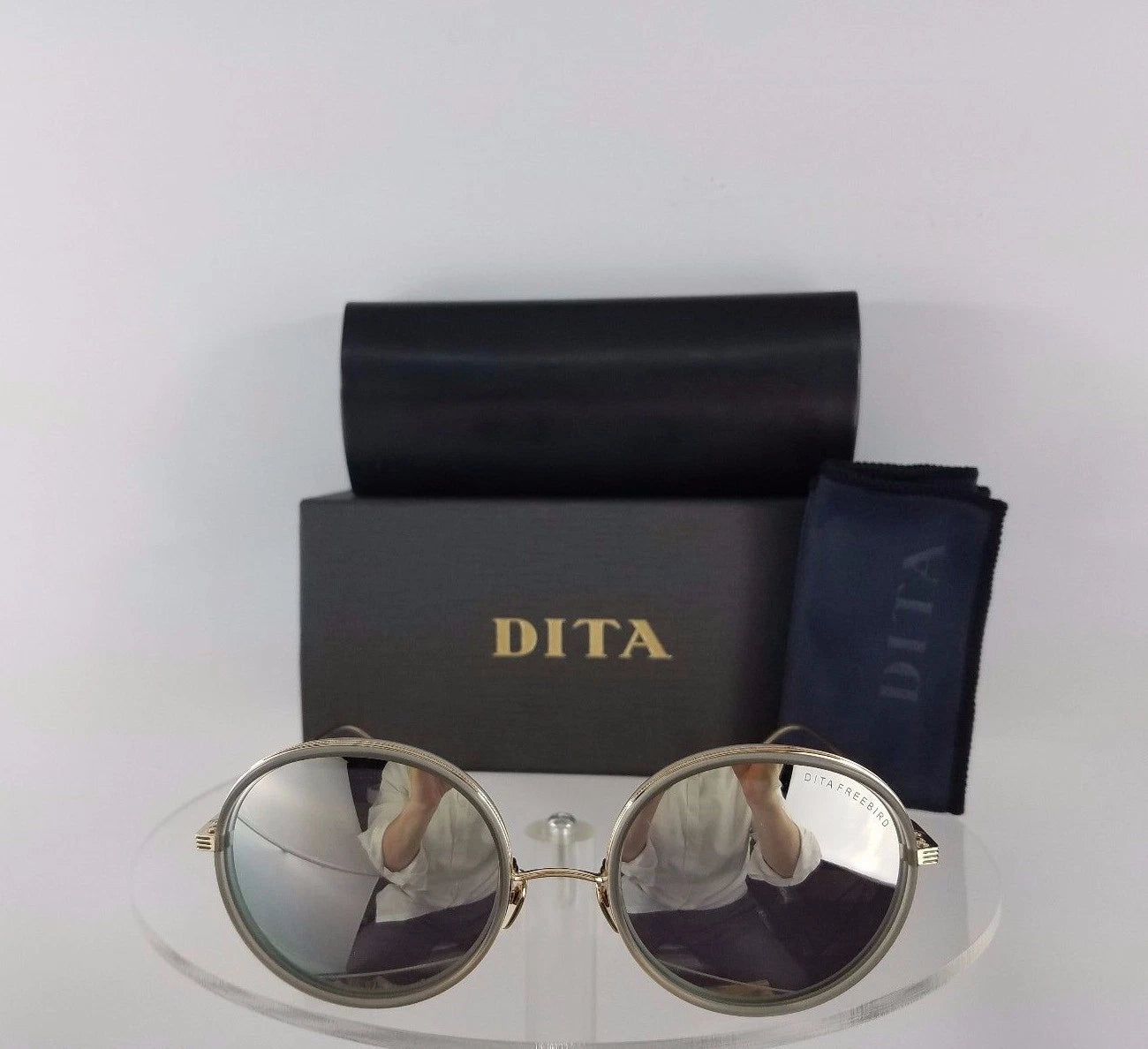 Brand New Authentic Dita Sunglasses Freebird 21012-E-GRY-GLD Frame 54mm