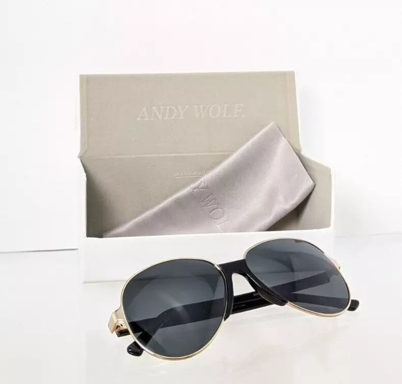 New Authentic Andy Wolf Sunglasses Gonzalez Col. B Black Gold 57mm Austria