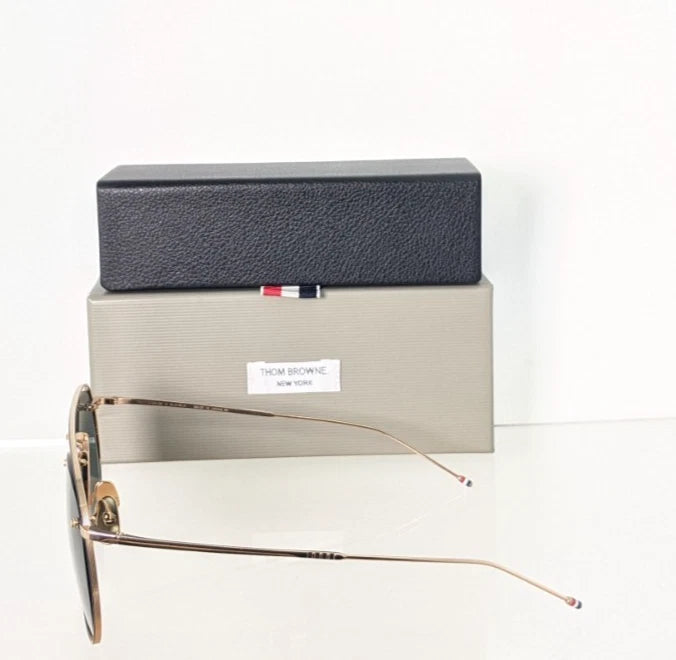 Brand New Authentic Thom Browne Sunglasses TBS 113-59-02 59mm TBS113 Gold Black