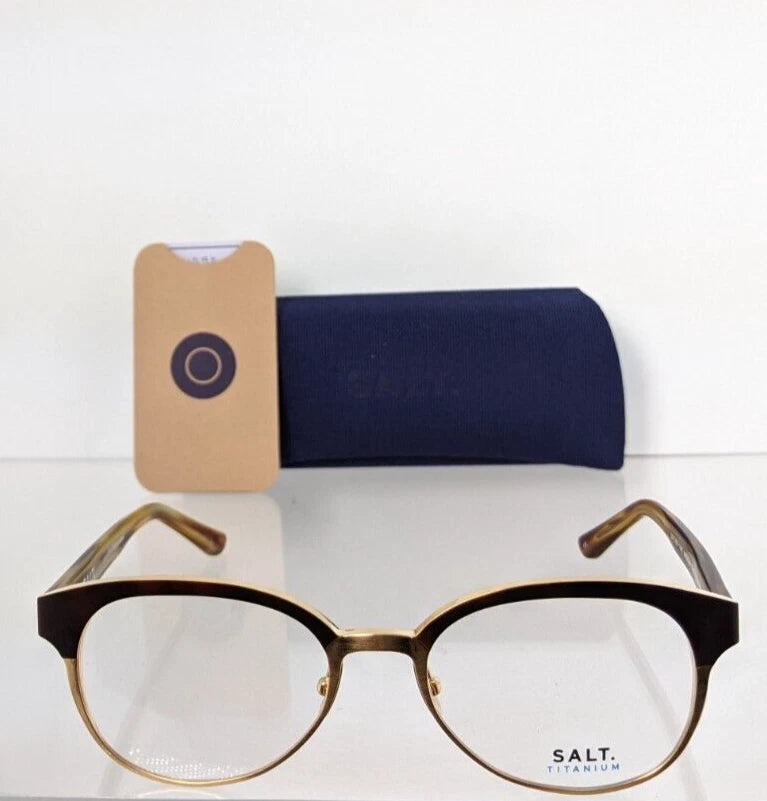 Brand New Authentic SALT Eyeglasses MADISON CPHG 54mm Brown & Gold Frame