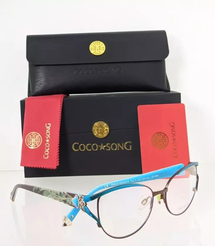 Brand New Authentic COCO SONG Eyeglasses Smile Shadow Col 2 53mm CV098