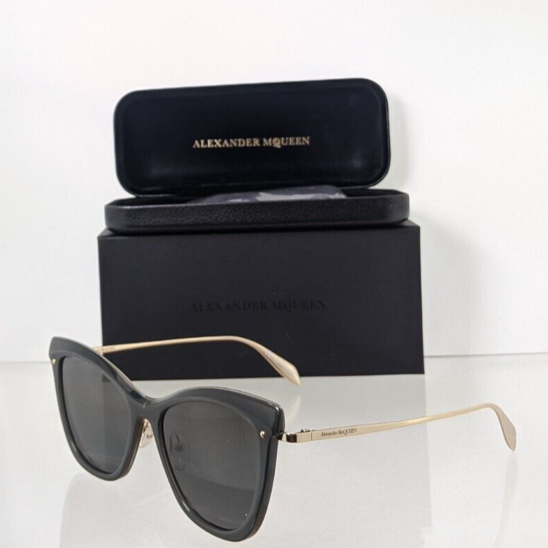 Brand New Authentic Alexander McQueen Sunglasses AM 0264 Gold 001 54mm Frame