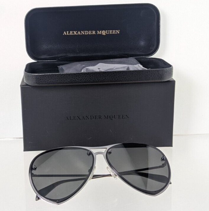 Brand New Authentic Alexander McQueen Sunglasses AM 0102 001 63mm Frame