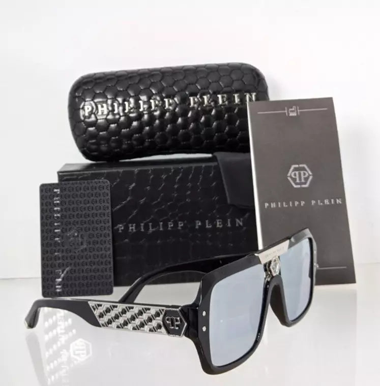 New Authentic Philipp Plein Sunglasses SPP 079 Col 700W Plein Badge SPP079 Frame