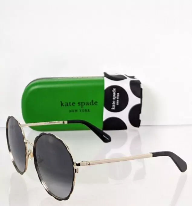 New Authentic Kate Spade Sunglasses Cannes 8079O Black Gold 57mm Frame