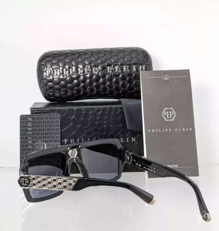 New Authentic Philipp Plein Sunglasses SPP 079 Col 700W Plein Badge SPP079 Frame