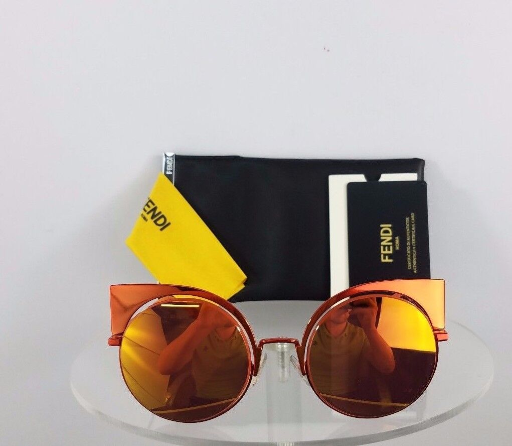 Brand New Authentic Fendi FF 0177/S Sunglasses KWLPD Orange Mirror 53mm 0177