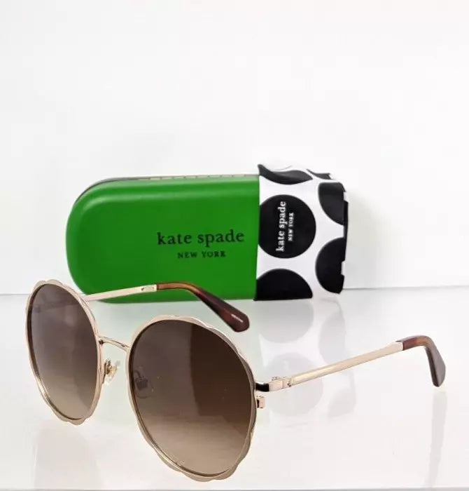 New Authentic Kate Spade Sunglasses Cannes J5GHA Gold 57mm Frame