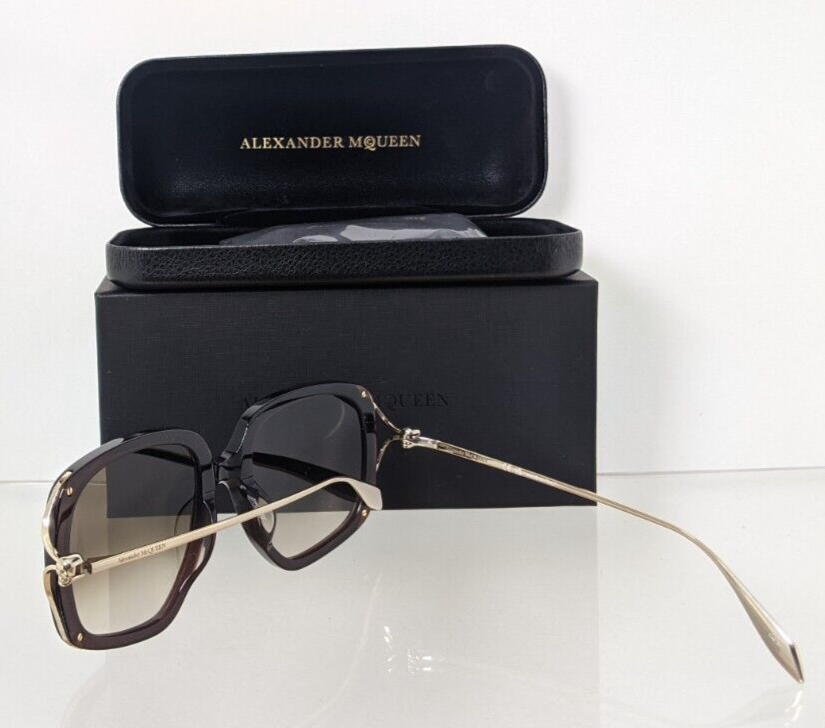 Brand New Authentic Alexander McQueen Sunglasses AM 0374 Brown 002 54mm Frame