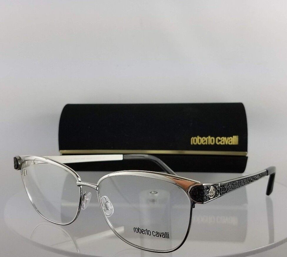 Brand New Authentic Roberto Cavalli Eyeglasses Rigel 945 016 55Mm Silver Frame