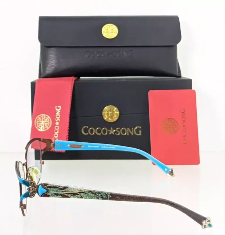 Brand New Authentic COCO SONG Eyeglasses Smile Shadow Col 2 53mm CV098