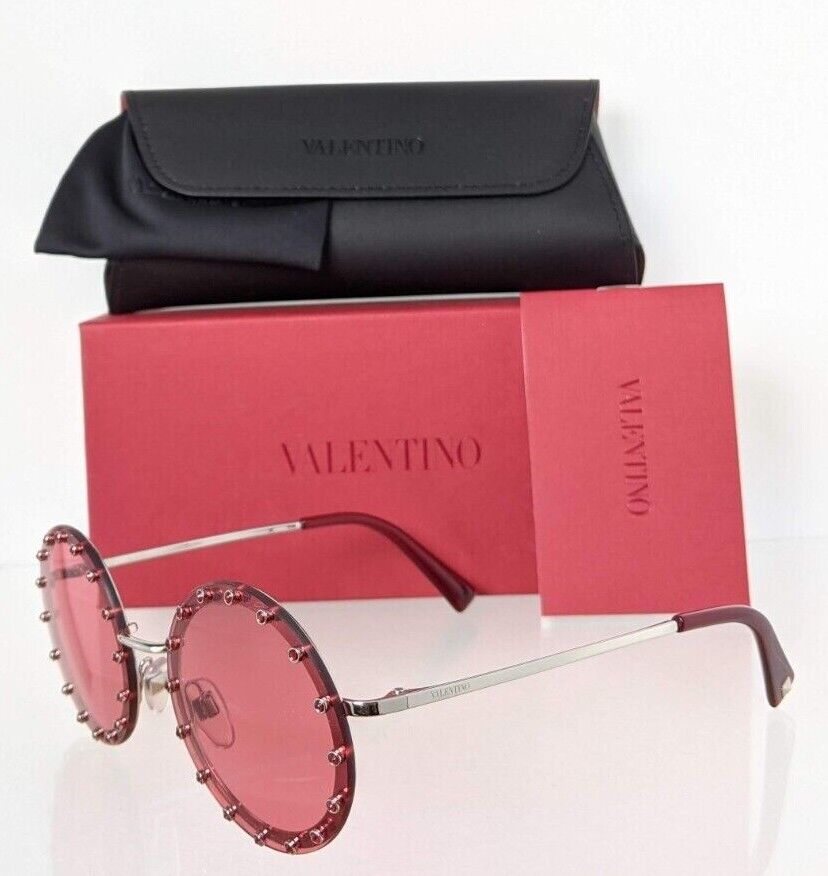 Brand New Authentic Valentino Sunglasses VA 2010 3006/84 Red & Silver Frame