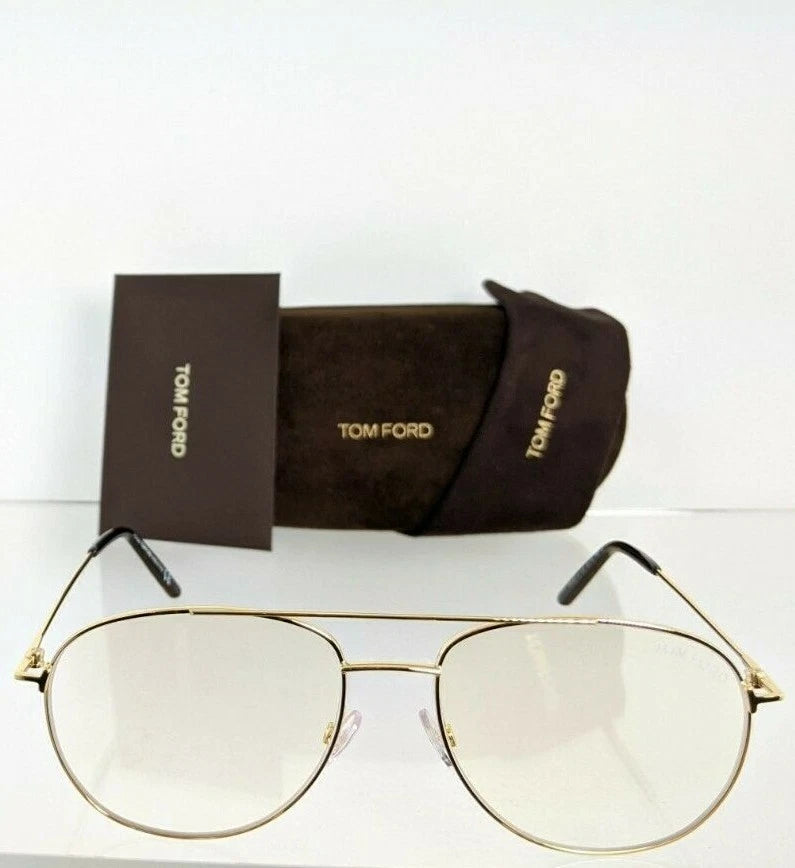 Brand New Authentic Tom Ford TF 5581 Eyeglasses 030 FT 5581-F 55mm Gold Frame