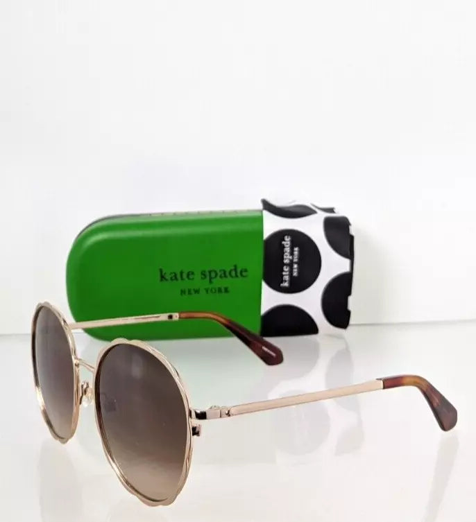 New Authentic Kate Spade Sunglasses Cannes J5GHA Gold 57mm Frame