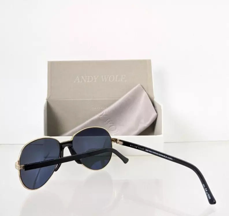 New Authentic Andy Wolf Sunglasses Gonzalez Col. B Black Gold 57mm Austria