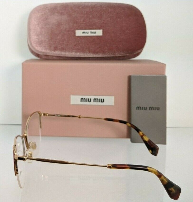 Brand New Authentic Miu Miu Eyeglasses VMU 50P USP - 1O1 Red & Gold Frame