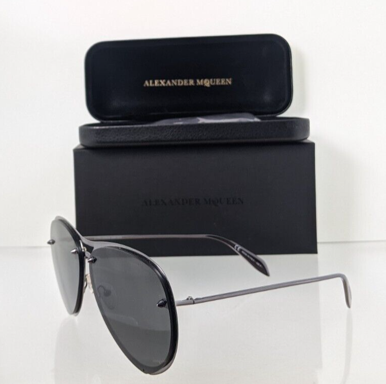 Brand New Authentic Alexander McQueen Sunglasses AM 0102 001 63mm Frame