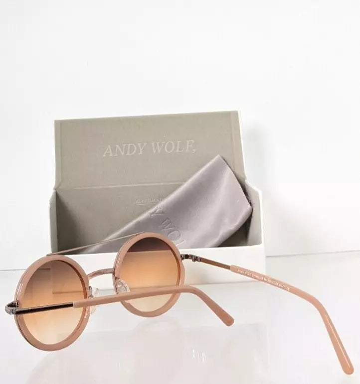 New Authentic Andy Wolf Sunglasses BLISS Col. M Pink & Gold 49mm Austria Frame