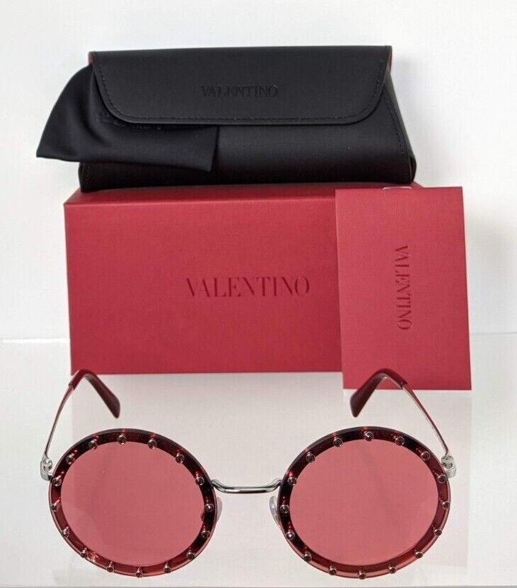 Brand New Authentic Valentino Sunglasses VA 2010 3006/84 Red & Silver Frame