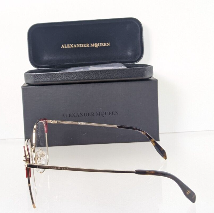 Brand New Authentic Alexander McQueen Eyeglasses AM 0312 O 002 56mm Frame