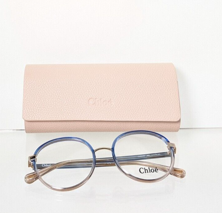 Brand New Authentic Chloe Eyeglasses CE 0033 004 51mm Blue & Gold 0033O Frame