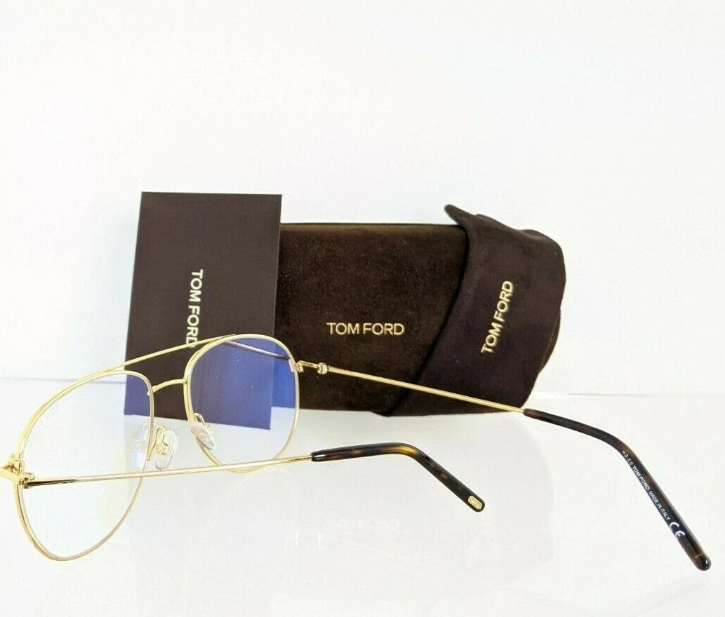 Brand New Authentic Tom Ford TF 5581 Eyeglasses 030 FT 5581-F 55mm Gold Frame
