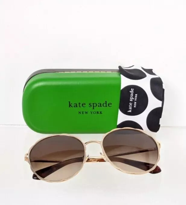 New Authentic Kate Spade Sunglasses Cannes J5GHA Gold 57mm Frame