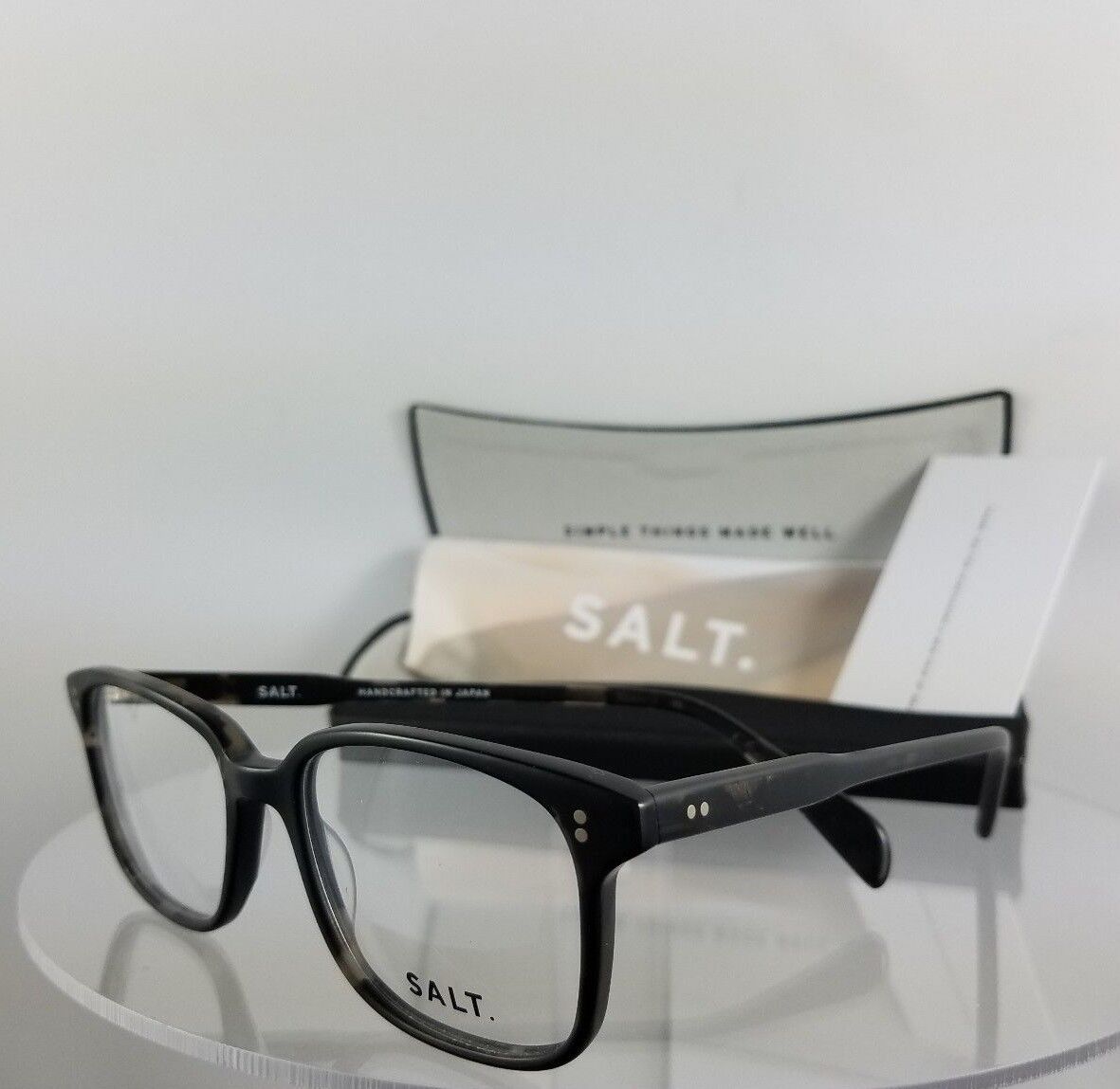 Brand New Authentic Salt Eyeglasses Greg Mnt Black Grey Mix Frame 48Mm