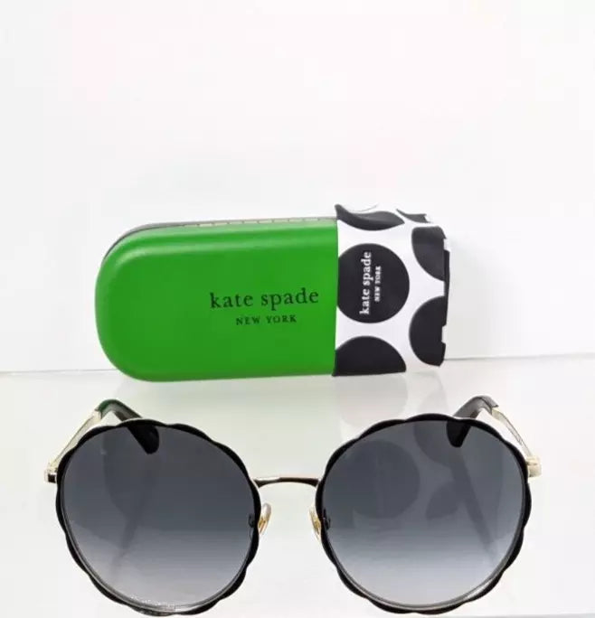 New Authentic Kate Spade Sunglasses Cannes 8079O Black Gold 57mm Frame