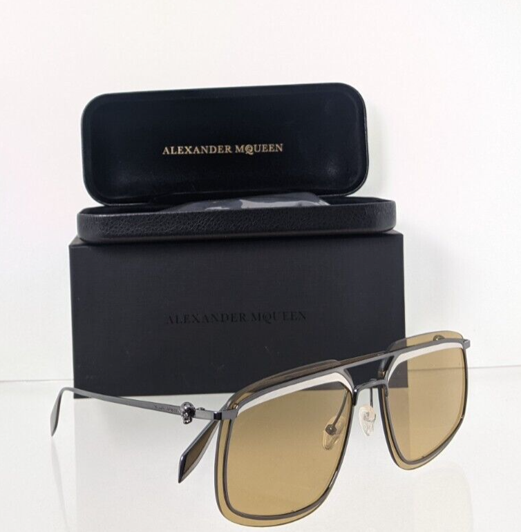 Brand New Authentic Alexander McQueen Sunglasses AM 0221 004 64mm Frame