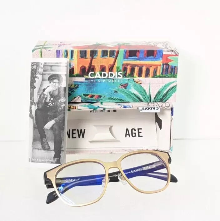 New Authentic CADDIS Eyeglasses Readers The Lexington 53mm Blue Blocker Gold