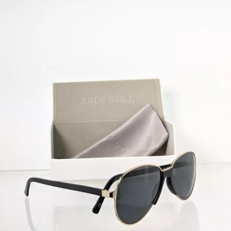 New Authentic Andy Wolf Sunglasses Gonzalez Col. B Black Gold 57mm Austria