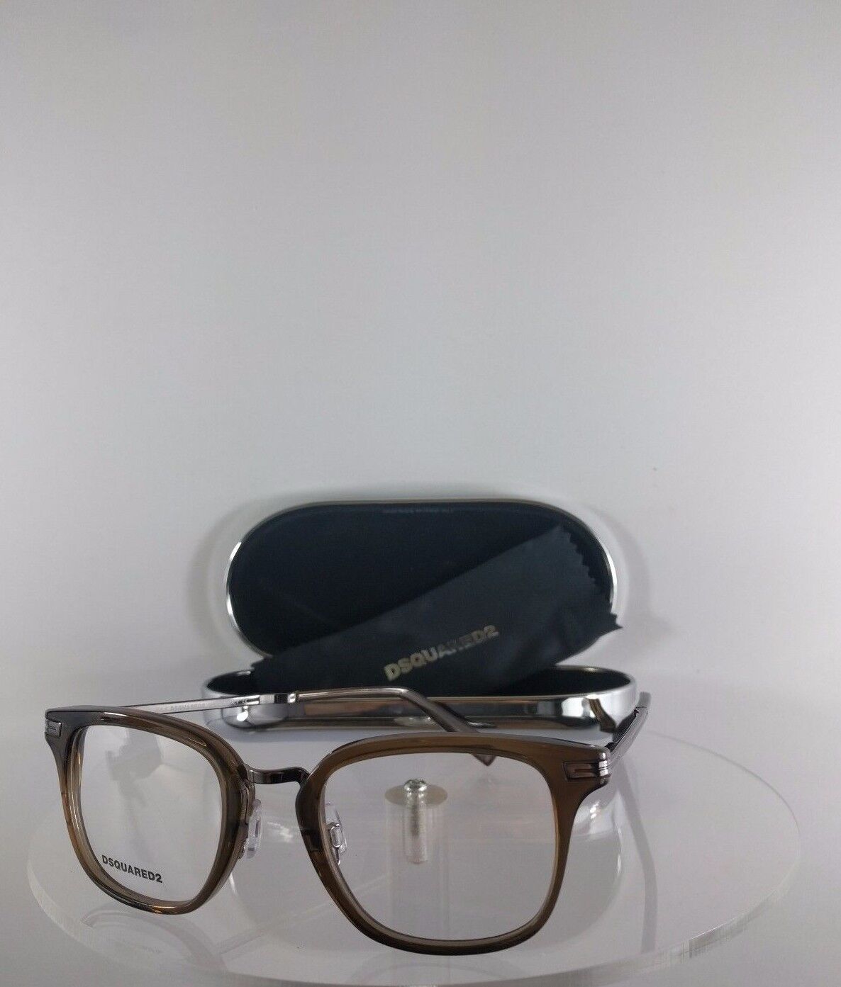 Brand New Authentic Dsquared2 DQ 5137 045 Eyeglasses Brown/Silver Frame