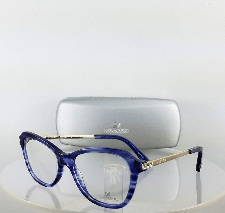 New Authentic Swarovski Eyeglasses Florrie SW 5161 090 Blue Silver Frame