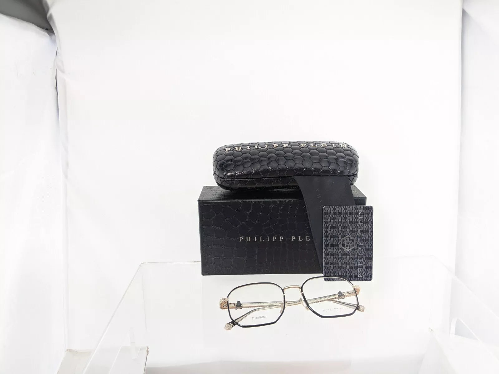 New Authentic Philipp Plein Eyeglasses VPP 062 Col 300Y VP062 Classical Waves