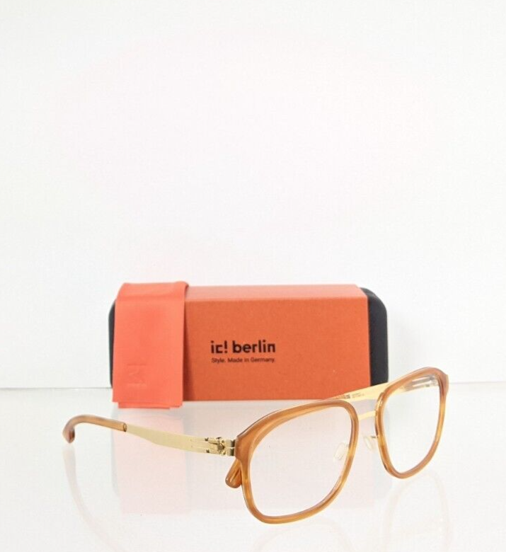 Brand New Authentic ic! Berlin Eyeglasses Model Pablo L. Amur Matte Gold 54mm