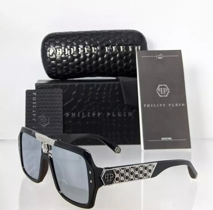 New Authentic Philipp Plein Sunglasses SPP 079 Col 700W Plein Badge SPP079 Frame