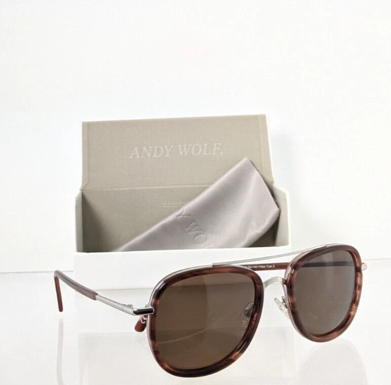 New Authentic Andy Wolf Sunglasses SHOCK Col. D Tortoise 56mm Austria Frame