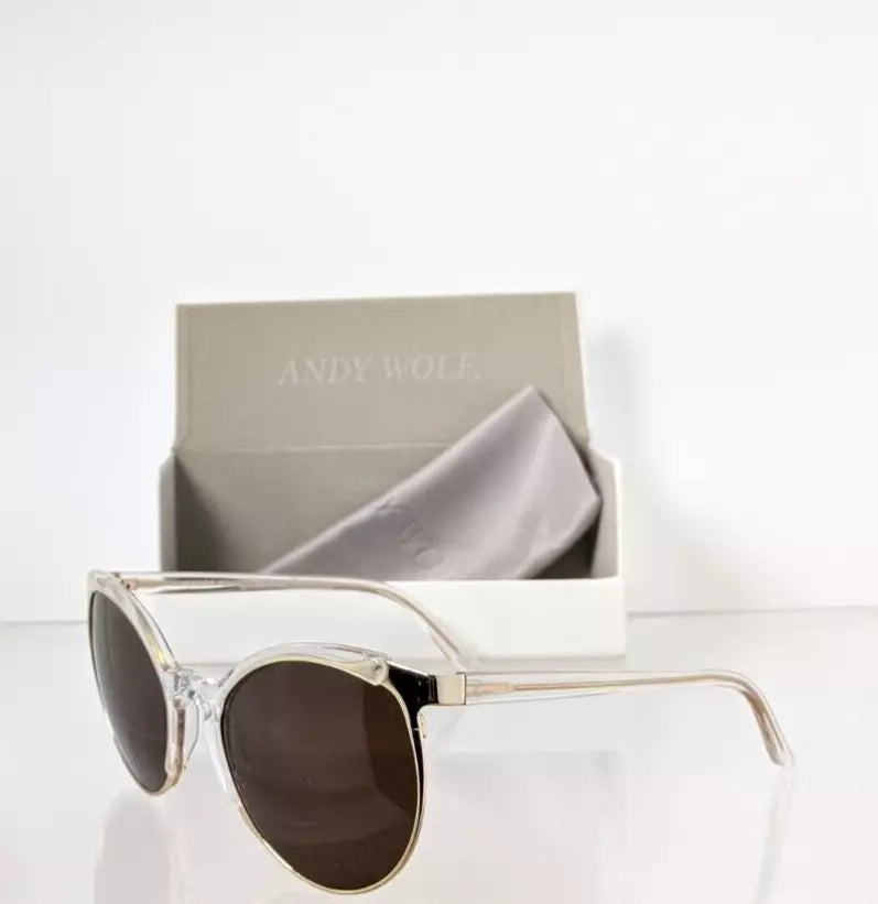 New Authentic Andy Wolf Sunglasses DINAH Col. F Clear & Gold 57mm Austria Frame