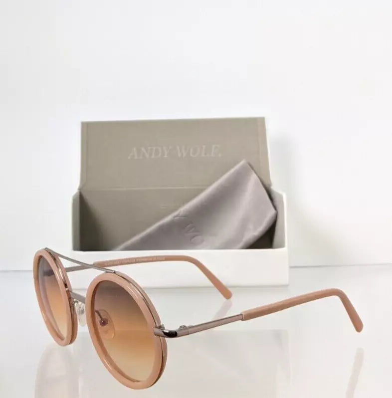 New Authentic Andy Wolf Sunglasses BLISS Col. M Pink & Gold 49mm Austria Frame