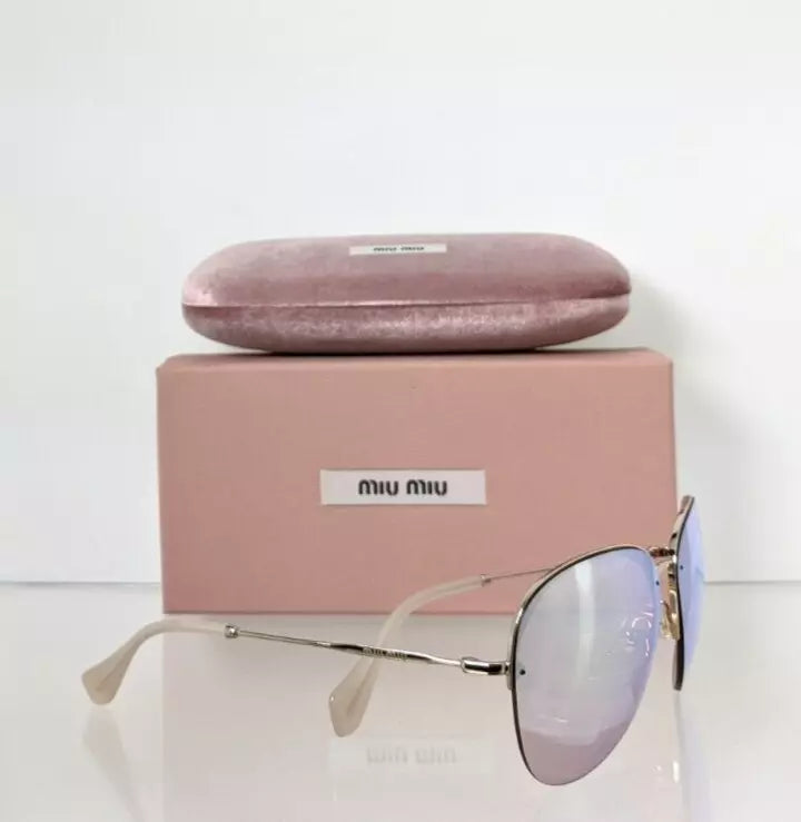 Brand New Authentic MIU MIU SMU 53P ZVN - 4L2 Sunglasses Gold SMU53P Frame