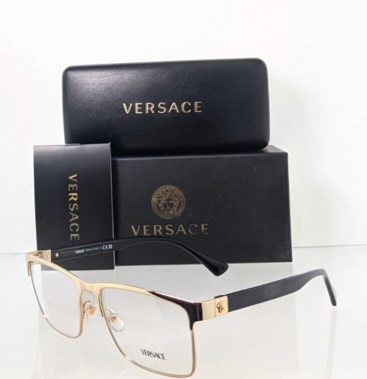 Brand New Authentic Versace Eyeglasses MOD. 1285 56mm Gold 1002 Frame